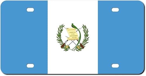 Placa de matrícula de automóvil de aluminio, bandera de Guatemala, estilo vintage, etiqueta de matrícula de automóvil personalizada a prueba de