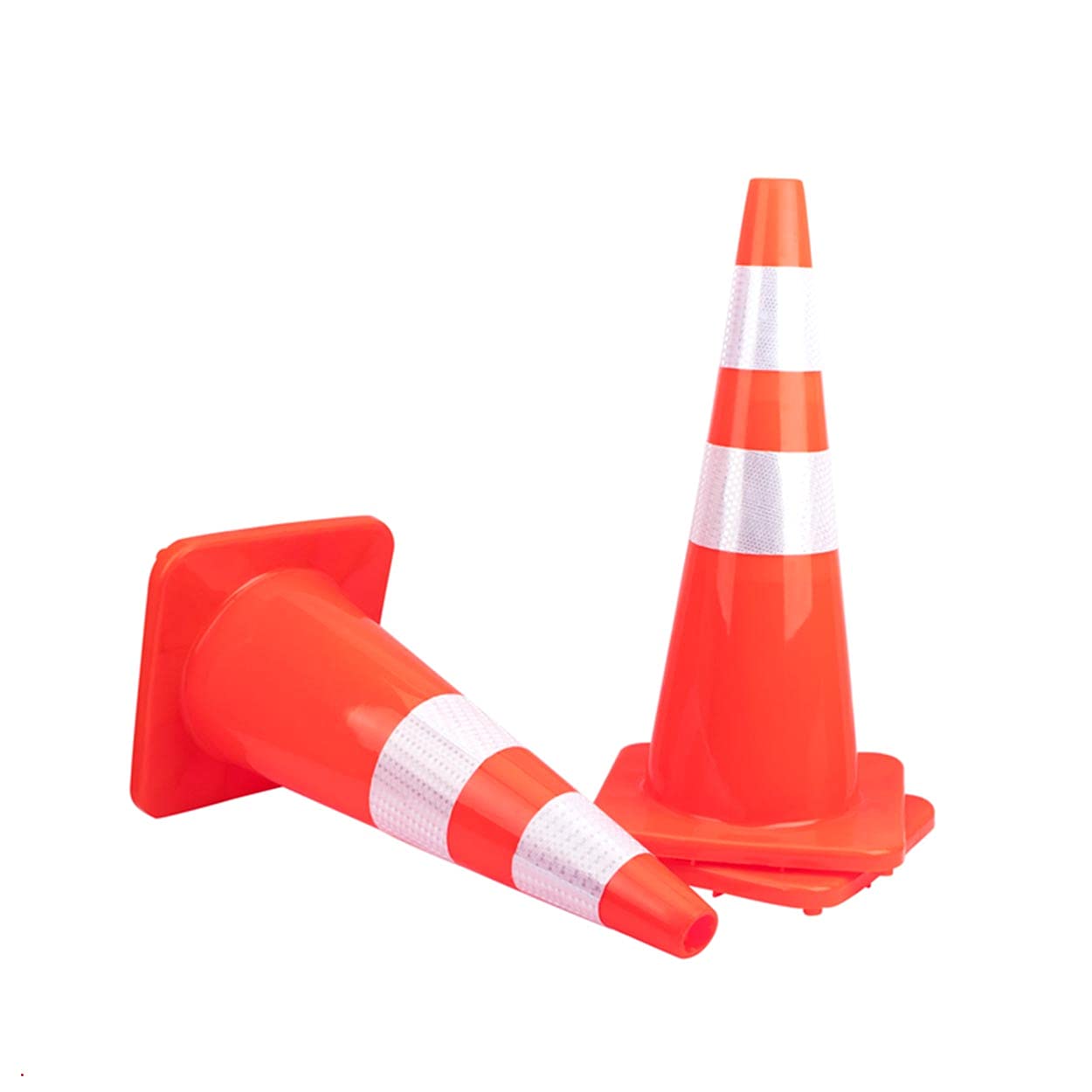 [ 12 Pack ] 28" Traffic Cones Plastic Road Cone PVC Safety Road Parking Cones Weighted Hazard Cones Construction Cones Orange Safety Cones Field Marker Cones Parking Barrier (12): Industrial & Scientific
