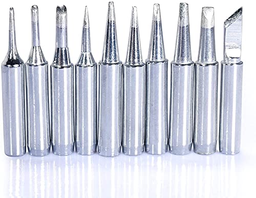YIHUA #1200 Soldering Iron Tips Set 10PCS (900M-T-1C, 2C, 3C, 1.2D, 1.6D, 2.4D, 3.2D, I, B, K) Fit for YIHUA and WEP SGS Certified Lead-Free 900M Soldering Tips