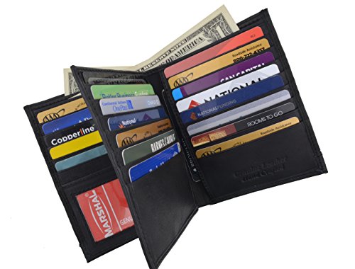 MARSHAL Bifold Leather RFID Blocking Wallet For Men & Women |Genuine Leather Holder With 20 Slots, 2 Bill Compartments & ID Window | Hipster wallet Money, Driver’s License, Travel & More (Camouflage)4