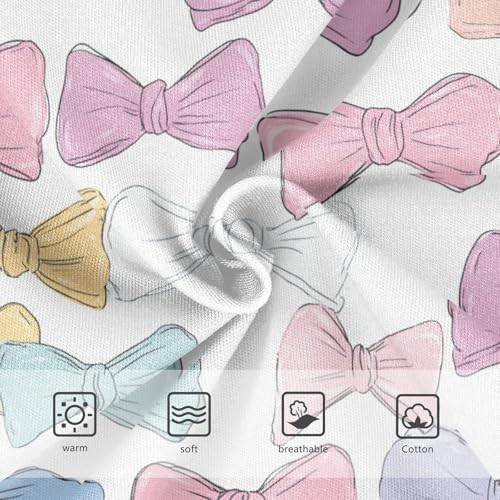 Wusikd Cute Bows (3) Girls' Underwear Cotton Girls Briefs Soft Toddler Underwear 2T3