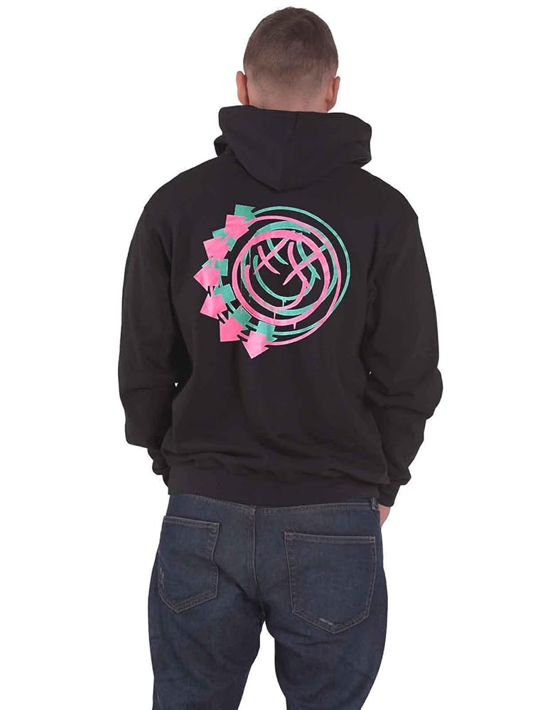 Amazon.com: Blink-182 Hoodie Double Six Arrow Smile Band