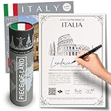 Italian Gifts for Women an Men | Real Piece of Italy | Highly Unique Italian Themed Gifts | Blank Certificate to Write in The Name of Your Choice | Rome Gift Ideas | Italian Christmas Gift