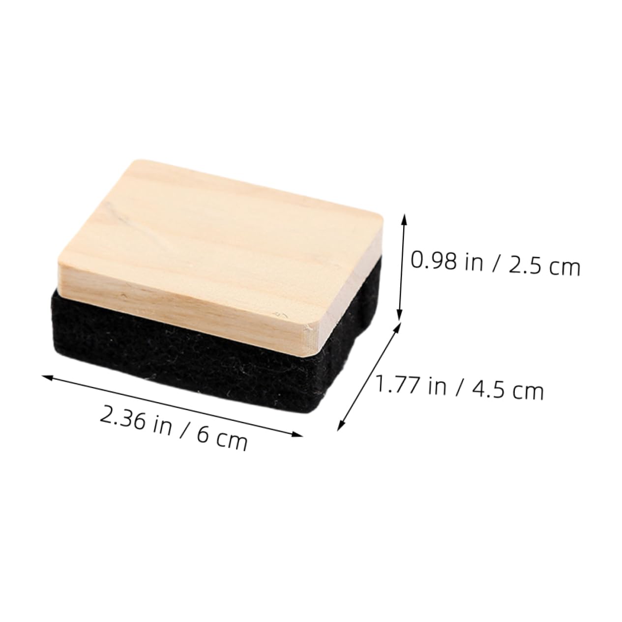 Gadpiparty 5 Sätze Radiergummi Mini Schwarz Trocken Abwischbarer Kreideradierer Whiteboard-trockenlöscher Staubfreier Kreidereiniger Tafelwischer Hölzern 10 Stück * 5