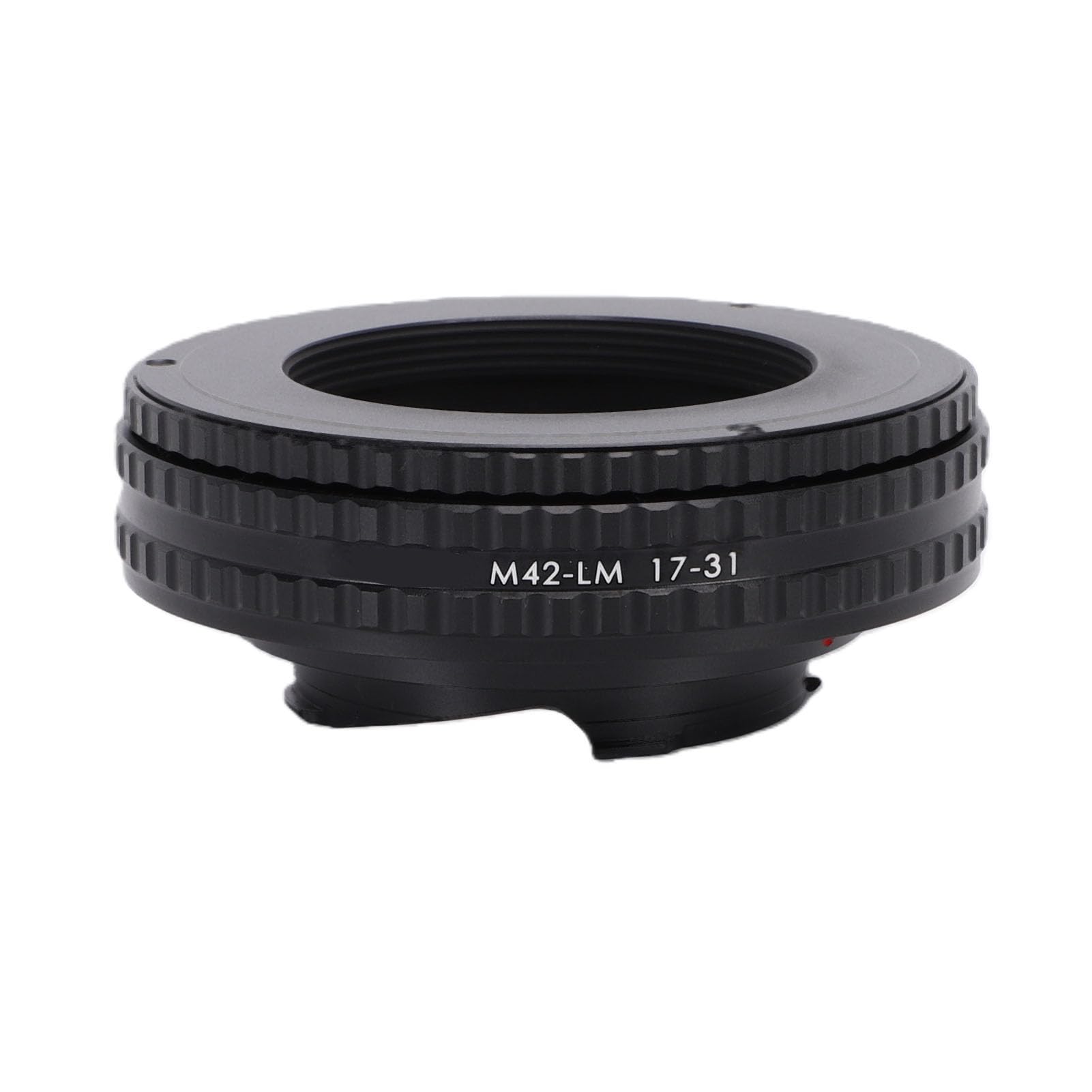 aqxreight Adaptador de Lente Macro Apto para Cámara LM 17 31mm M42 Montaje de Tornillo a Cámara Adaptador de Lente de Enfoque Ajustable Tubo Macro