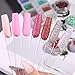Furtherpretty Clear Nail Swatch Sticks with Number Stickers, 50 Pcs Ballerina Nail Sample Swatches for Gel Polish Color Display Practice Nails muestrario de colores para uñas Manicure Supplies
