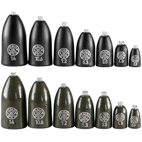 LMAB Tungsten Bullet Weight - Texas & Carolina Rig Gewichte zum Finesse Angeln Cover