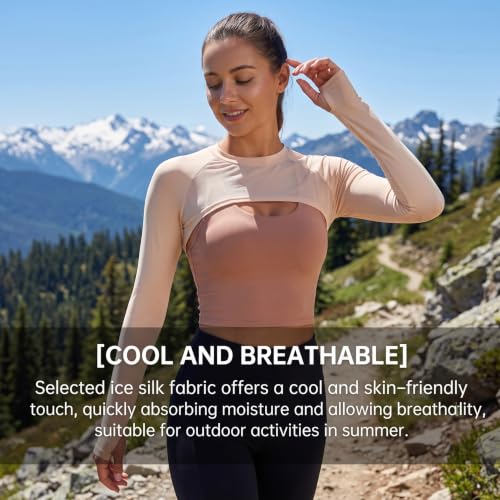 Mangas de protección solar UV UPF50+ de enfriamiento para mujer negro M 2