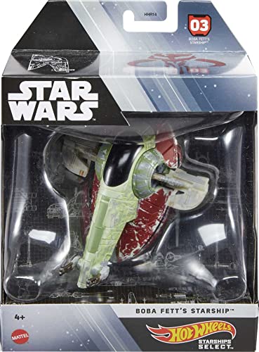 Hot Wheels Star Wars Starships Select Boba Fett's Starship, Premium Collectable Replica with Movable Part & Display Stand - image 6