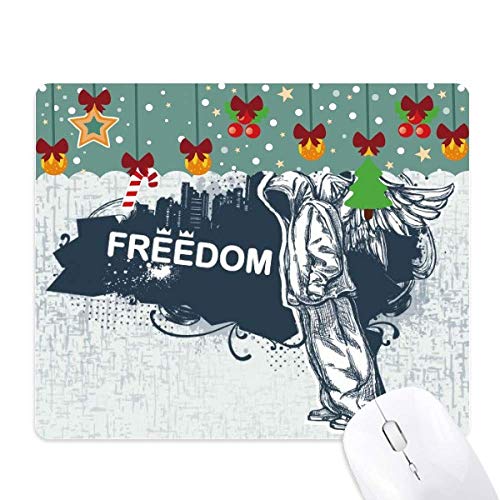 Tapis de souris Ange Hip-Hop Freedom le cadeau de Noël en caoutchouc idéal