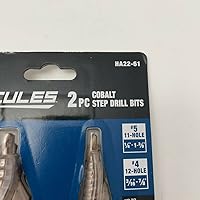Vista 2 de HERCULES - Brocas de acero cobalto #4#5 HA22-61, punto de arranque sellado, 2 piezas, tamaño grande