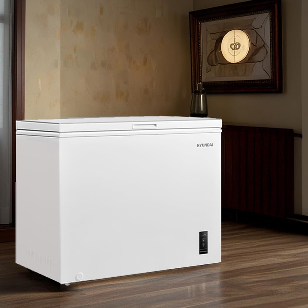 Hyundai Congelador Horizontal Blanco HCH300EDW00. Capacidad 290 Litros, 2 Cestas, Bajo Nivel Sonoro, Eficiencia Energética Clase E