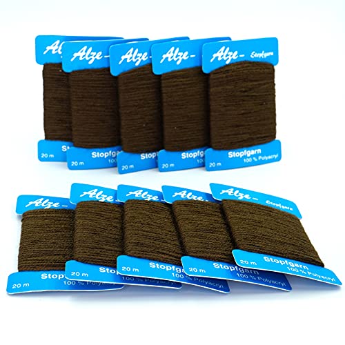 Trimz Darning Wool, Acrylic, Dark Brown, 10x20m