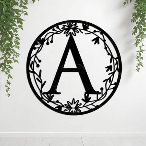 Jeclist Personalized 14" Metal Last Name Signs, Custom