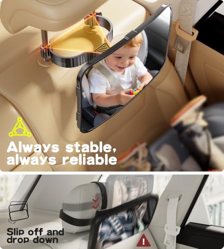TAZENI Car Mirror with Ultra Stable Clip
