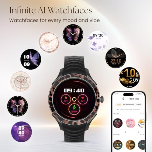 Image of Fastrack Ella Smart Watch for Women with 1.2 inch inch AMOLED Display,Patterned Bezel,AI Watchface & AI Chat,Functional Crown,24 /7 Health Suite,BT Calling,SpO2,HRM,IP68, Multiple Menu Styles- Dark Wine