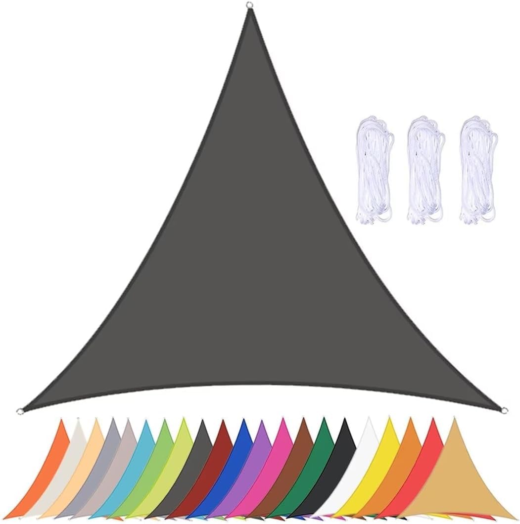 Voile d'ombrage triangulaire anti-UV 90% et imperméable avec œillets