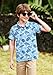 Boys Novelt Printed Polo Shirts Short Sleeve Tropical Hawaiian Golf Tops Casual Gradient Collared Summer Tee Size 13-14Y Light Blue Sea Life