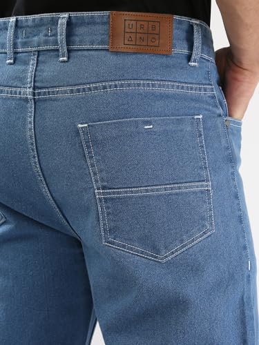 Image of Urbano Fashion Men's Straight Fit Washed Jeans Stretchable