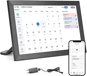 10.1 Polegadas Calendário Digital Inteligente E Gráfico Tarefas, Planner, Porta Retrato Digital, Para Agendamento Familiar, Tela Sensível Ao Toque Hd Interativa, 110-220V