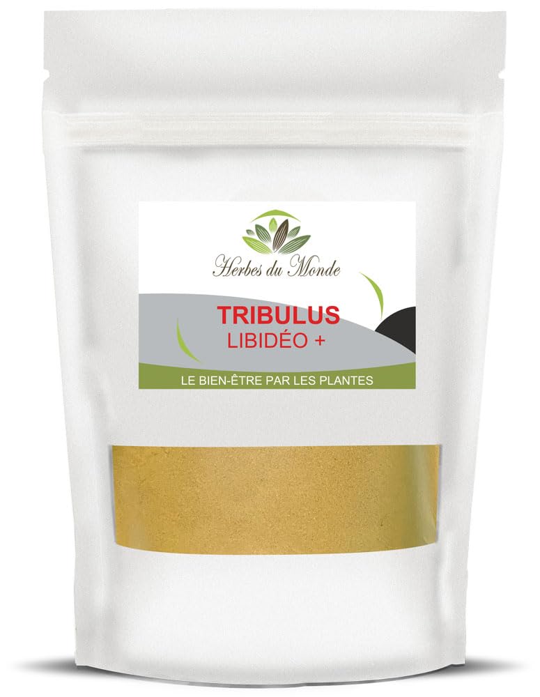 Herbes du Monde - Tribulus Libidéo 1Kg: Boost Libido & Testostérone, Sport & Énergie, Plante 100% Naturelle avec Haute Teneur en Saponines, Améliore Performance - 4 sachet