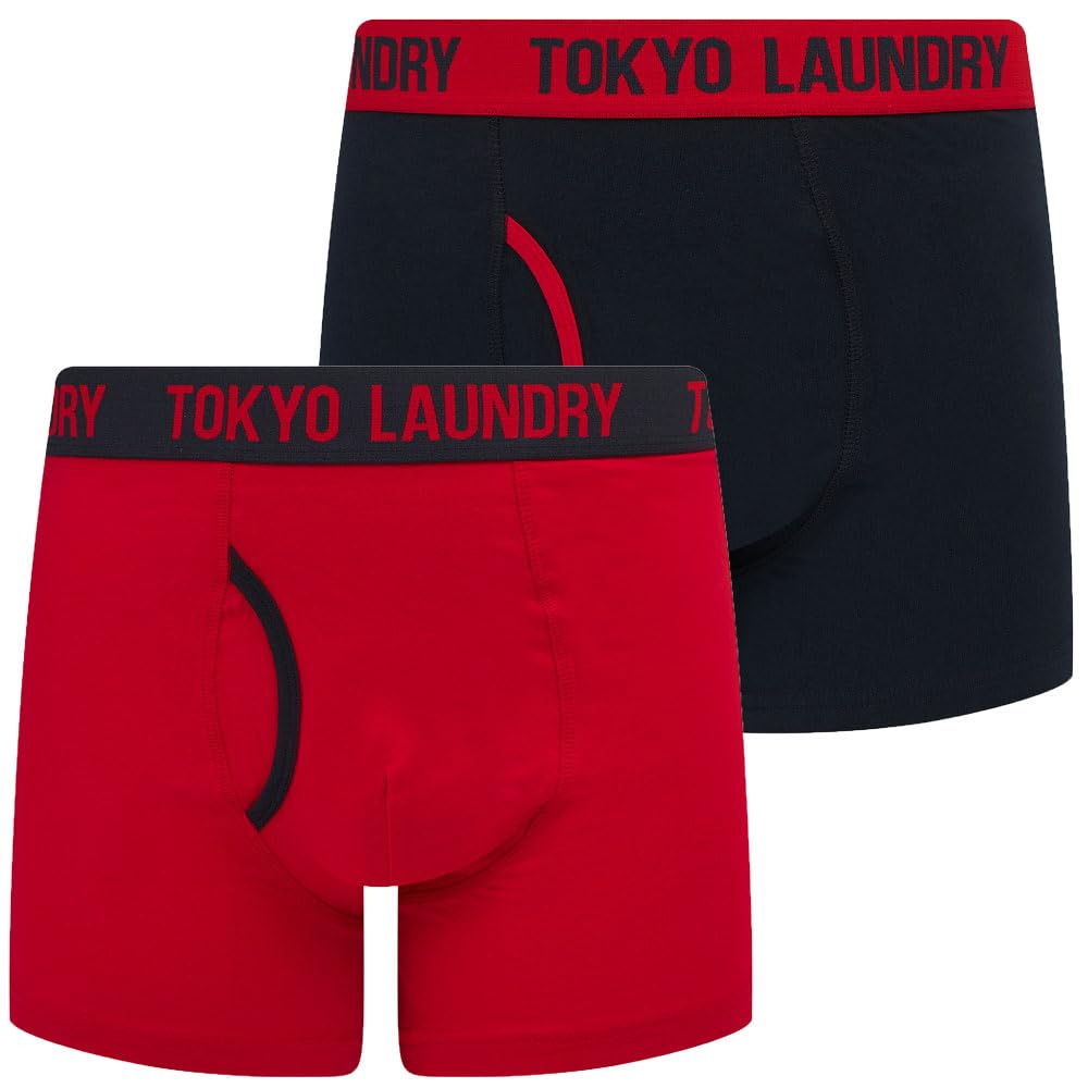 Tokyo Laundry Men's 2 Pack Gift Box Stretch Cotton Boxer Shorts Set