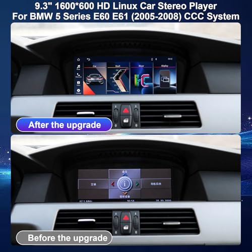 Radio con pantalla táctil CarPlay para BMW Serie 3 E60/E61 2005-2008 miniatura 3