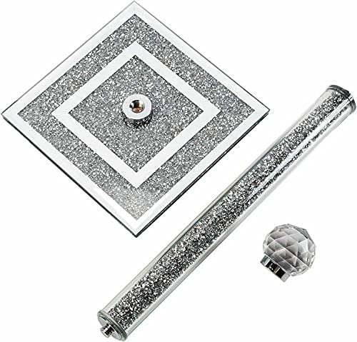 Soporte de rollo de papel de cocina de cristal plata de diseño sofisticado 3