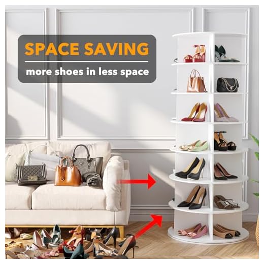 7-Tier Rotating Shoe Rack Storage Tower