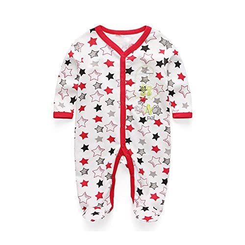 Image of Newborn Baby Boy Girl Organic Cotton Bodysuit Long Sleeve Jumpsuit 3-Pack Outfits Clothes,0-24Months