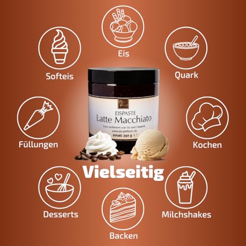 Latte Macchiato-Eispaste für köstliches aromatisches Eis » Auch zum Verfeinern von leckeren Desserts, Getränke, Pralinen Torten und vielem mehr » Inhalt 250 g – Bild 5