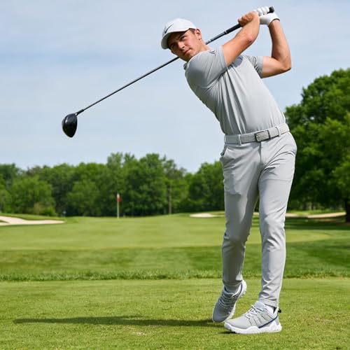 TEOHRW Wide Mens Slip-on Golf Shoes