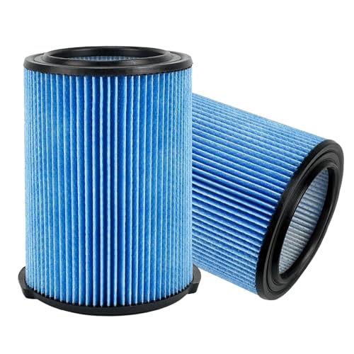 ATXKXE VF5000 Replacement Filter Compatible with ridgd 5-20 Gallon Wet Dry Shop Vacuums WD1450 WD0970 WD1270 WD09700 WD06700 WD1680 WD1851 RV2400A 2 Pack Vf5000 Filter