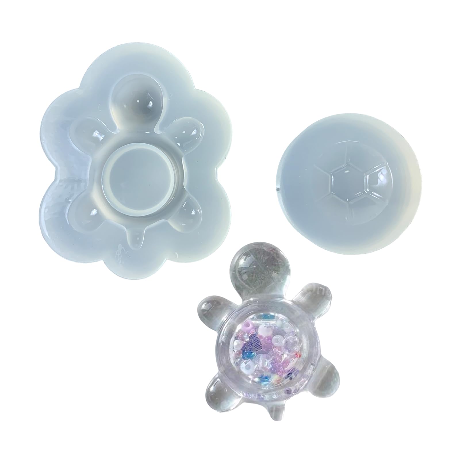 Zeizafa 2Pcs Lovely Turtles Figurine Silicone Mold Set Sturdy Materials Ideal For Crafting And Home Decors Projects