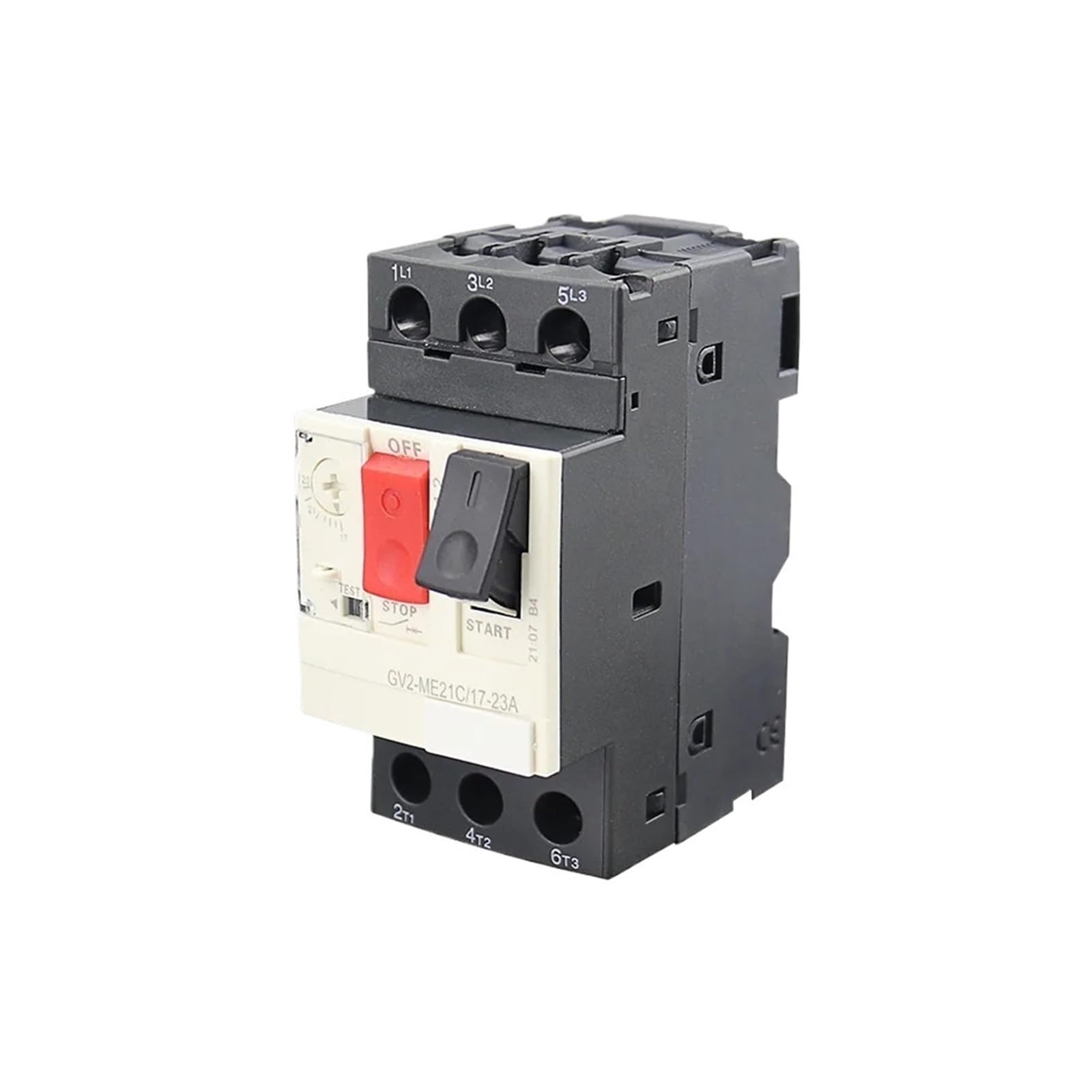 QRUYHBAJU GV2-ME Motor Protection Circuit Breaker 3P Thermal Magnetic Type Motor Breaker MPCB Circuit Breaker Push Button(ME10C 4-6.3A)