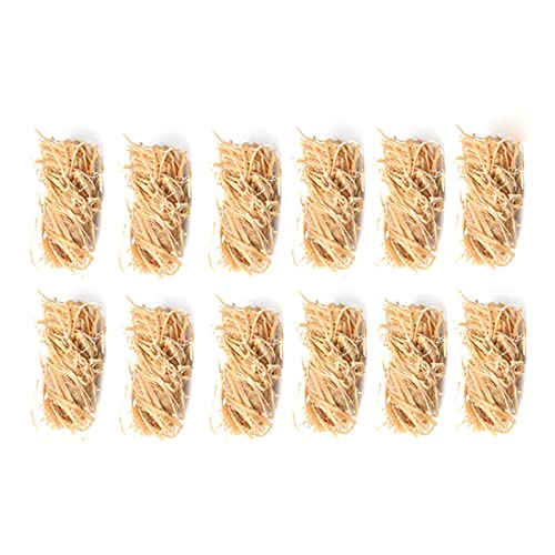 Luckxing 12 Bois Naturel Eco Allume-feu, Bois Allume Feu Écologique Copeaux Bois, Allume Feux Charbon Bois pour Feux D'éclairage en Stoves, Barbecues, Fours À Pizza Et Fumeurs