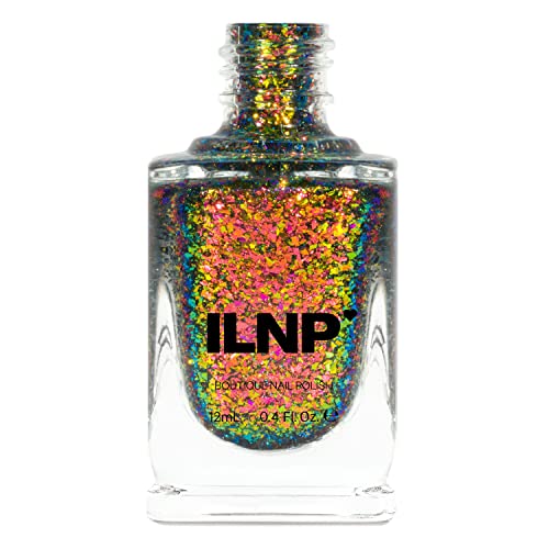 Image of ILNP Electric Carnival - Red, Pink, Gold, Green Ultra Chrome Color Shifting Flakie Nail Polish