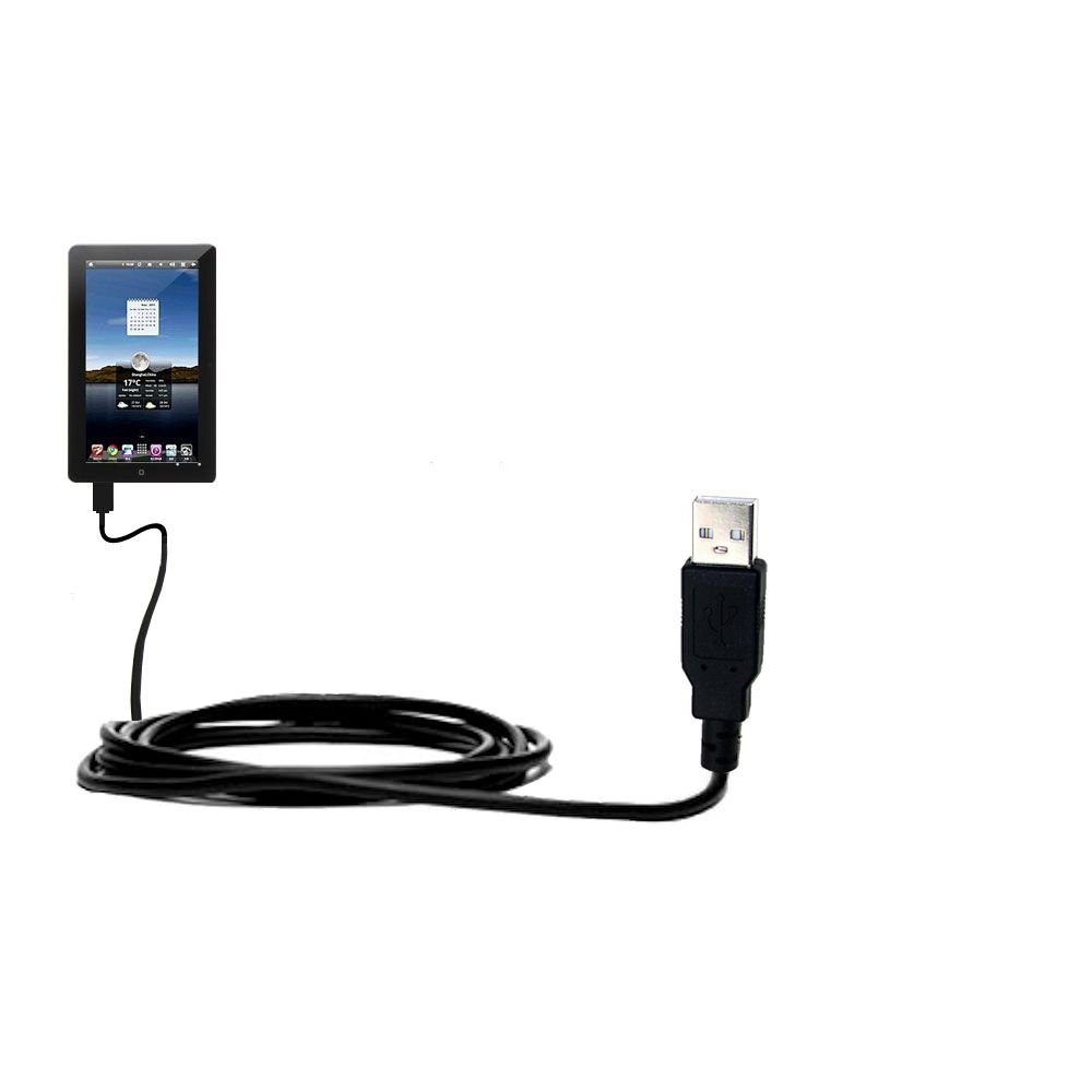 Straight USB Cable for Charging and Sync Compatible with Tursion TS-510 C93 with TipExchange Technology
