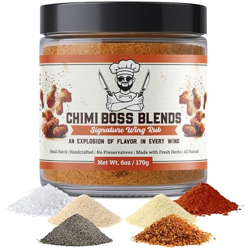 Chimi Boss Wing Rub Seasoning, 6oz – Bold & Savory Dry Rub for Chicken Wings, Thighs, Drumsticks,...