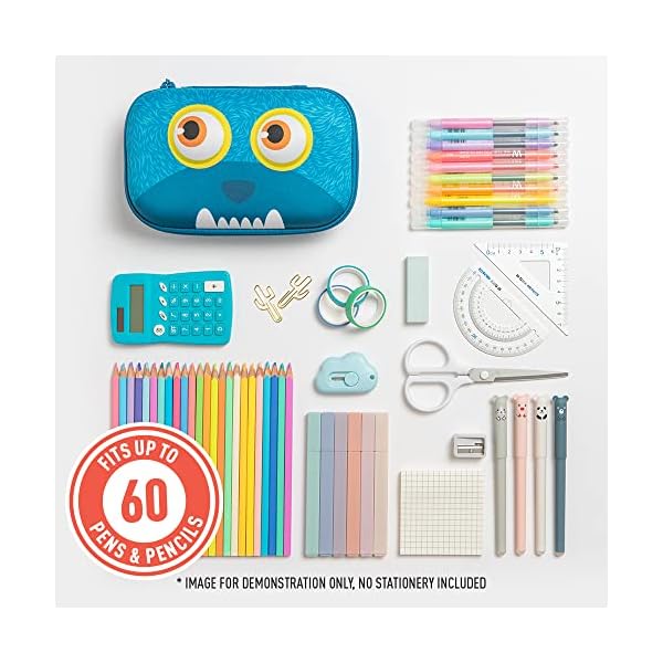 ZIPIT Wildlings Federmäppchen für Kinder, niedliche Aufbewahrungsbox für Schulbedarf, hält bis zu 60 Stifte… – Bild 6