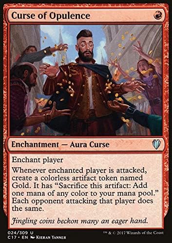 Magic: The Gathering Singles MTG Magic: The Gathering - Curse of Opulence (24) Commander 2017 C17, Red (C1724)