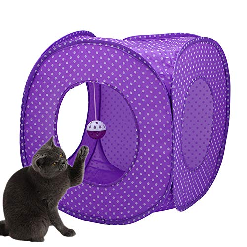 Csheng Gato Interactivo Juguete Gato Juguete Plegable Mascota Tienda Perro Gato Casa Gato Casa Nido Anti-Mosquito Gato Nido Torre De Pistas Tubo Tubo Mascota Gato Ratones Juego Cover