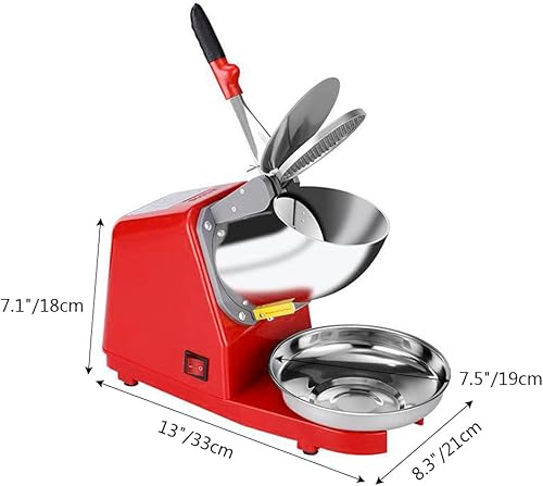 Miniatura 2 de Yahpetes Máquina eléctrica de hielo raspado, 1 pieza, trituradora de hielo eléctrica de doble cuchilla, máquina para hacer conos de nieve, 187
