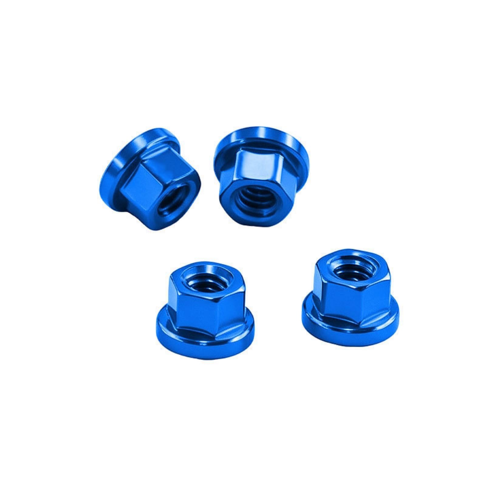 4 Pieces M2 Axle Nut Anodized Finish Flange Wheel Nut RC Car Parts, Blue-image-49
