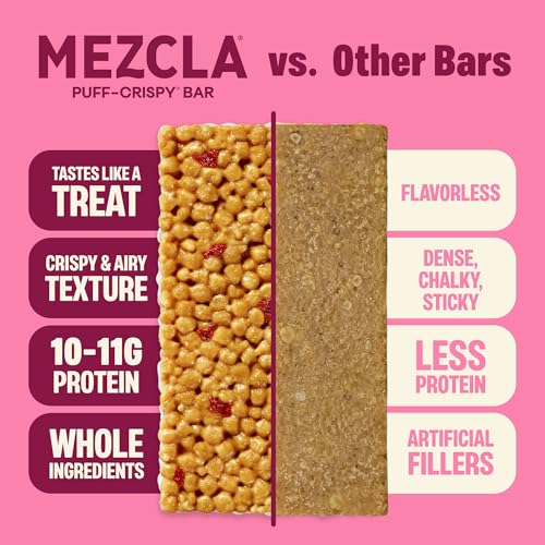 Mezcla Puff Crispy Protein Bars sabor Strawberry, 12 barras miniatura 6