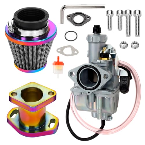Image of FVRITO Mini Bike 212 Carburetor VM22 Carb Kit for Predator 212cc 196cc 224cc Coleman CT200U BT200X CT200U-EX RB200 KT196 Go Kart Massimo Baja Warrior Heat MB200 Performance Parts Stage 1 Kit Rainbow