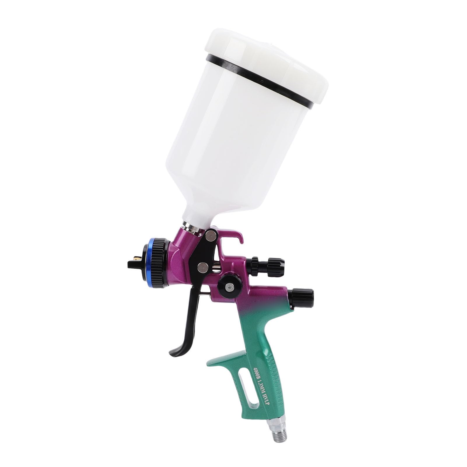 Kit Pistola a Spruzzo Ergonomica HVLP Spruzzatore di Vernice Regolabile Ideale per Progetti di Arte Murale Ugello da 1,3 Mm per gli Appassionati di Bricolage