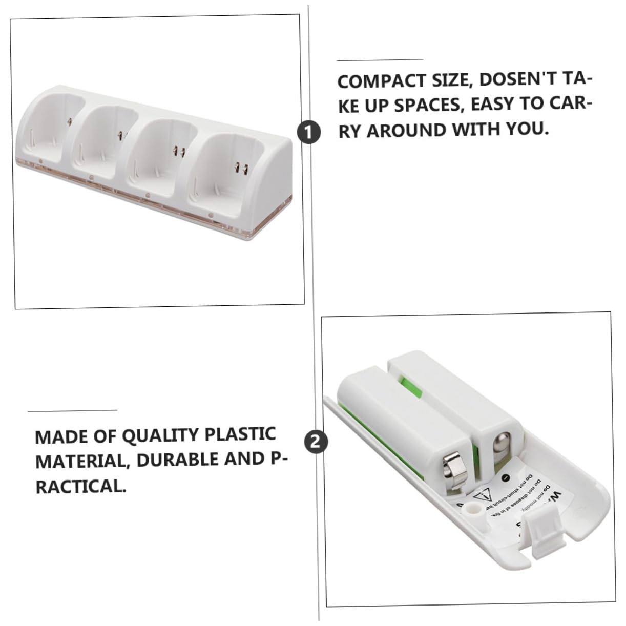 Angoily Cargador de Batería de Ranuras para Adaptador de Batería Cargador de Inteligente Luces Azules para Recargar Pilas Recargables y Recargables