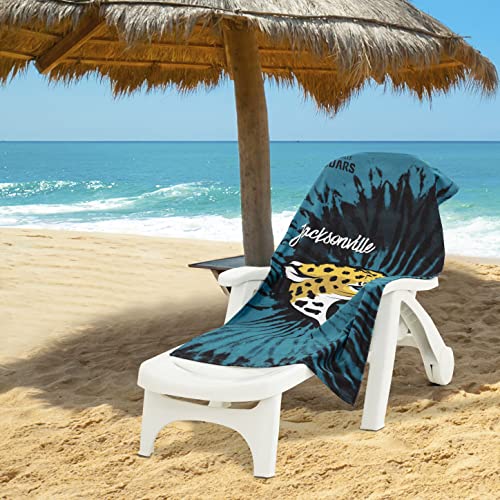 Image of Northwest NFL Jacksonville Jaguars Unisex-Adult Beach Towel, 30 inch x 60 inch, Psychedelic (Pack of 6)