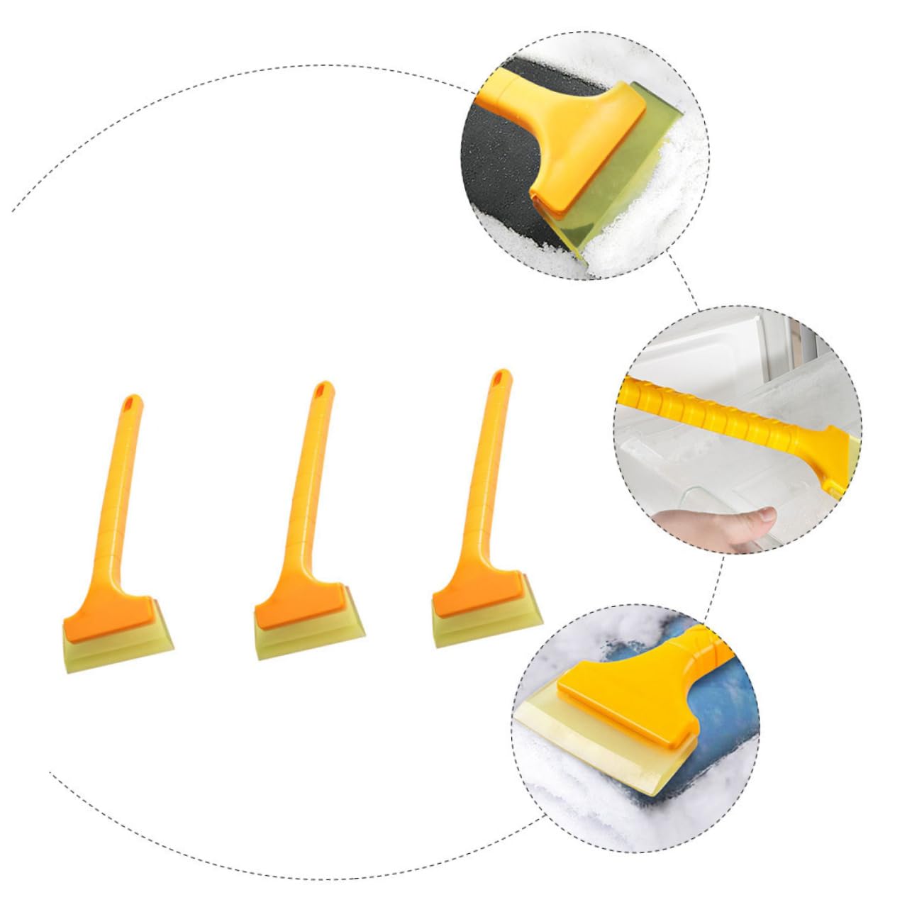 FAVOMOTO 3 Pieces Snow Shovel Car Snow Scraper Snow Cleaning Shovel Snow Brush for SUV Electric Ice Scraper Snow Removal Supplies Auto Tendon